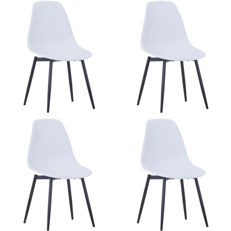 

vidaXL Sillas de Comedor PP 2 Unidades Blancas - Blanco