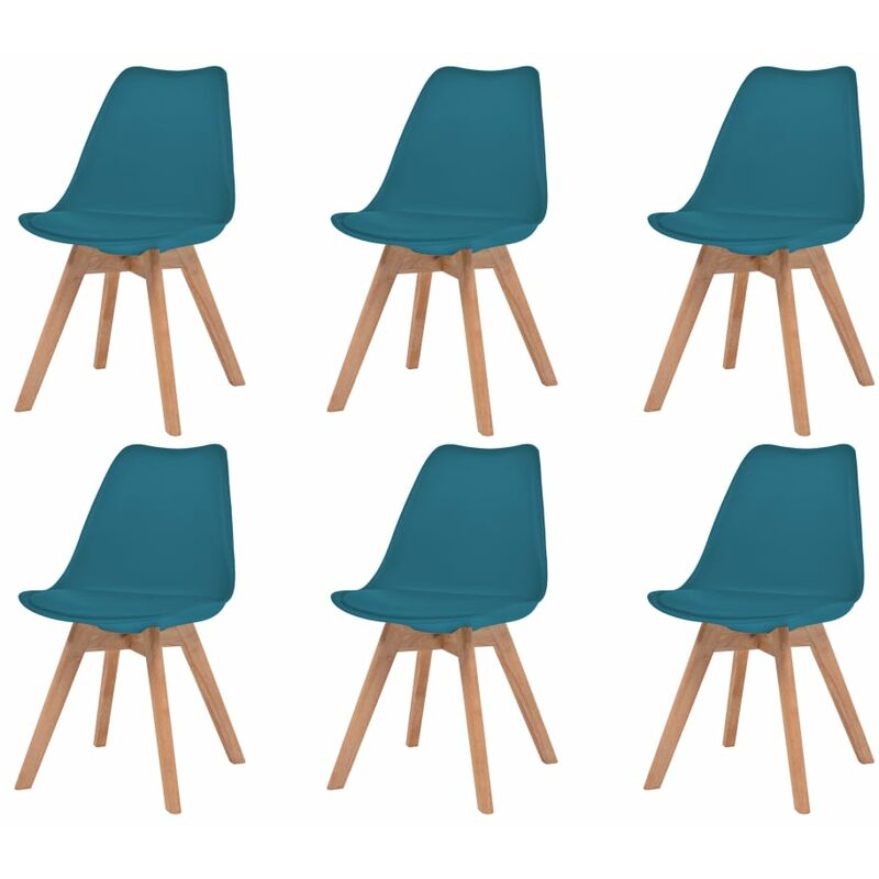 

Sillas de comedor 6 unidades cuero artificial turquesa - Turquesa
