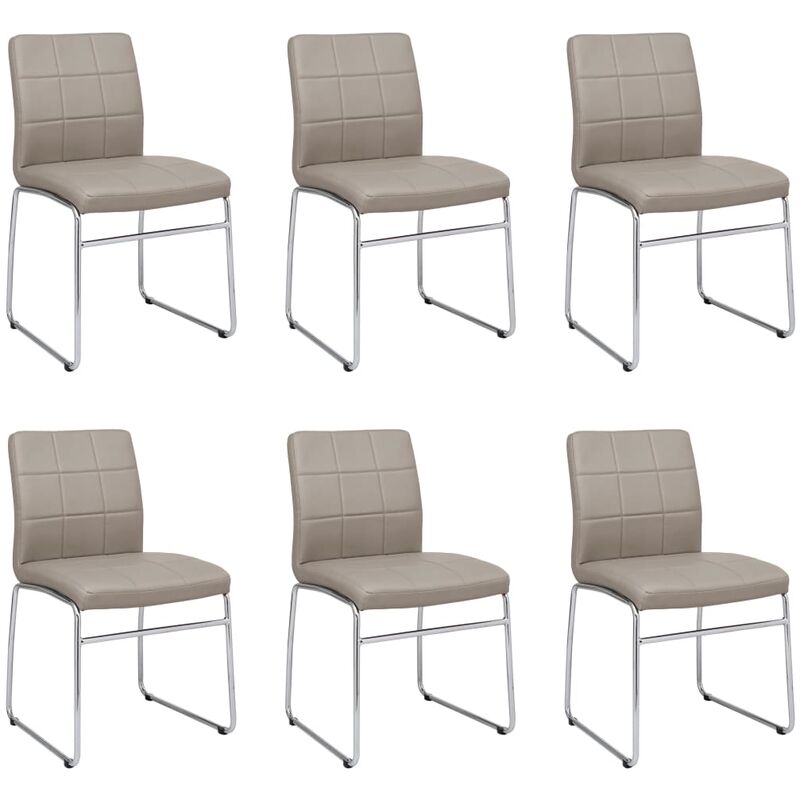 

BHD - Sillas de comedor 6 unidades cuero sintético color capuchino