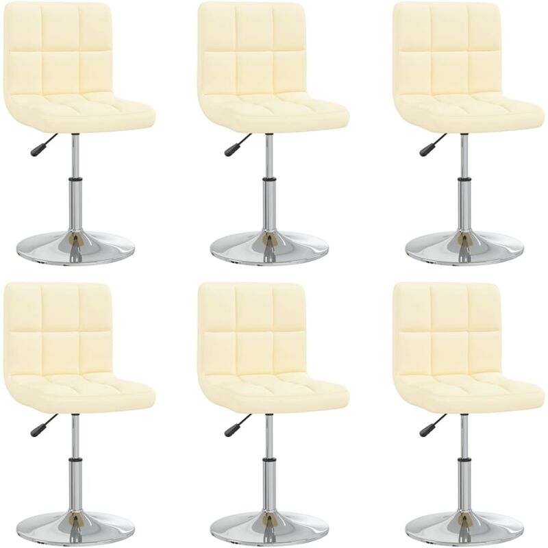

Sillas de comedor 6 unidades cuero sintético color crema