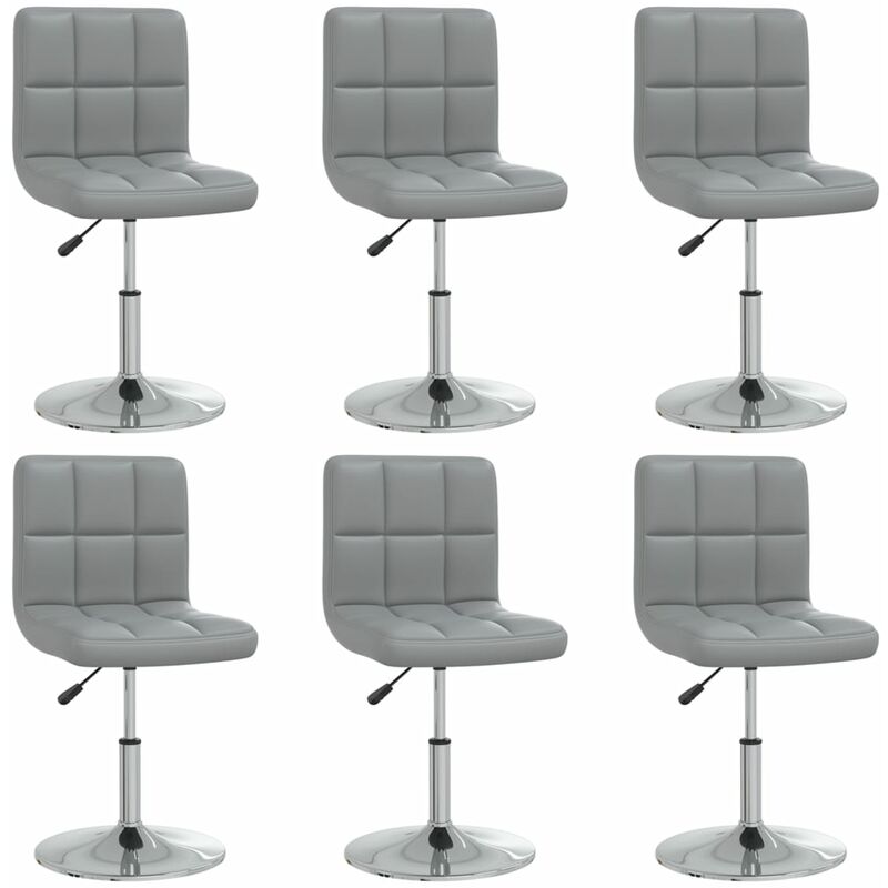 

Sillas de comedor 6 unidades cuero sintético gris
