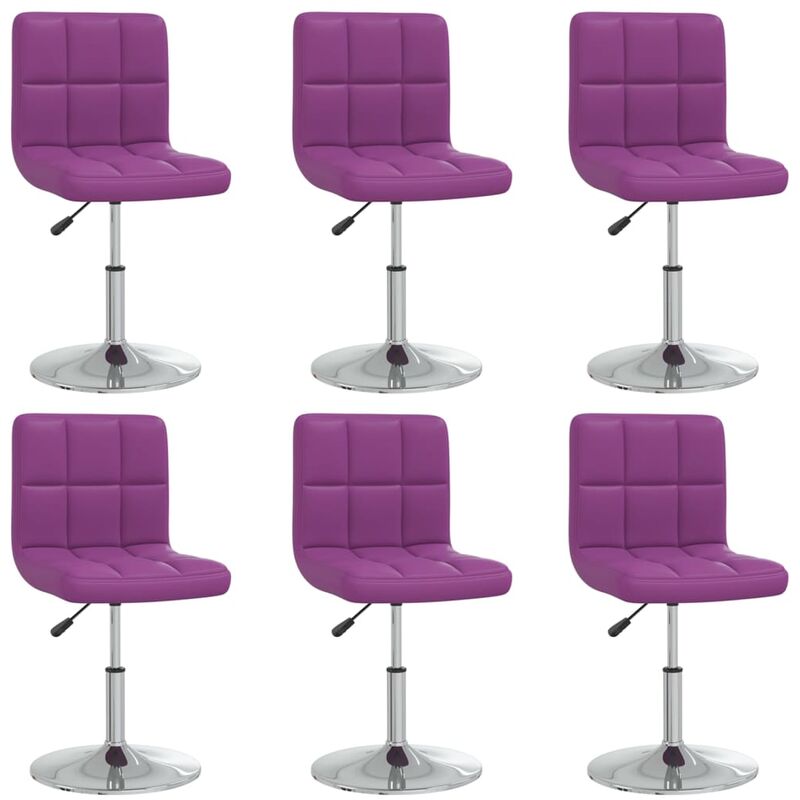 

Sillas de comedor 6 unidades cuero sintético morado