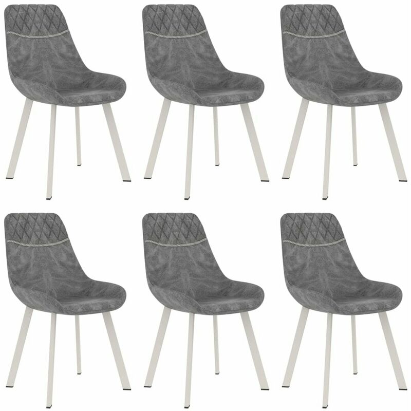 

Sillas de comedor 6 unidades cuero sintetico negro