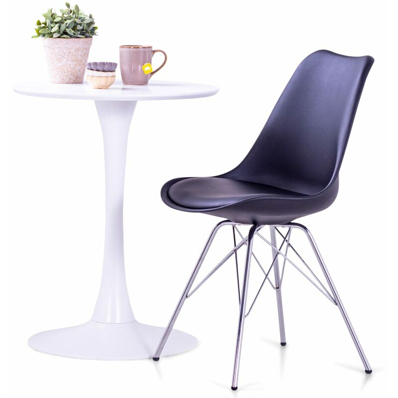 

Sillas de comedor 6 unidades cuero sintético negro