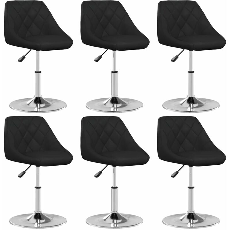 

Sillas de comedor 6 unidades cuero sintético negro