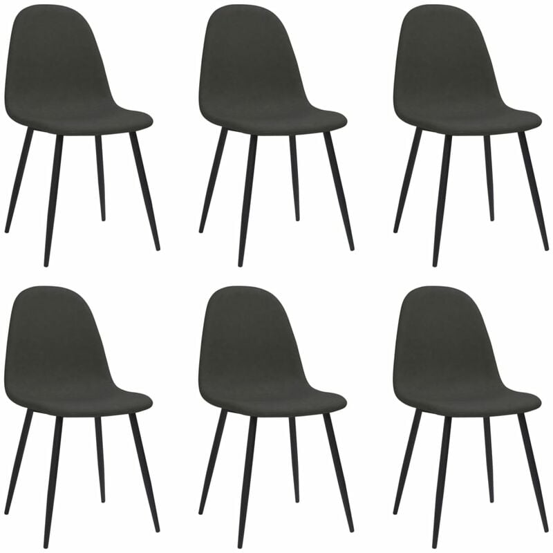 

Sillas de comedor 6 unidades cuero sintético negro