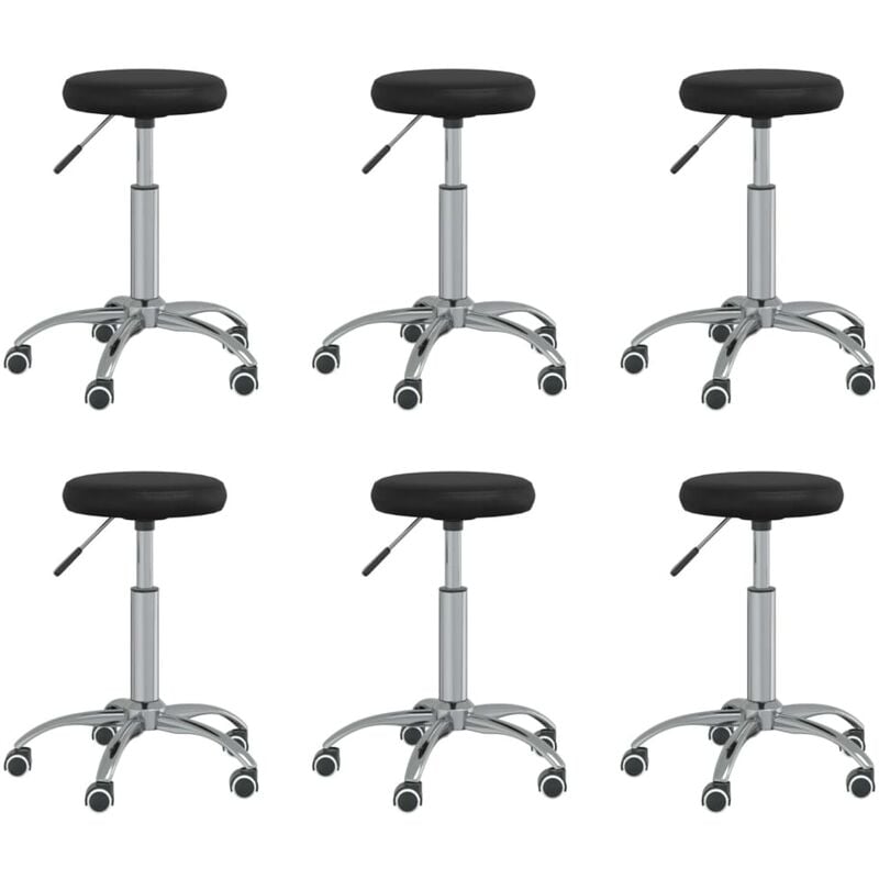 

Sillas de comedor 6 unidades cuero sintético negro