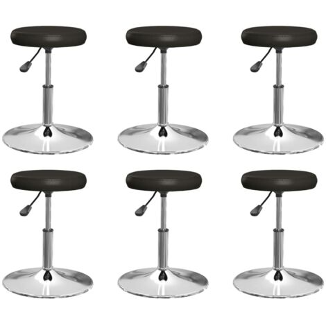 Sillas de comedor 6 unidades cuero sintético negro