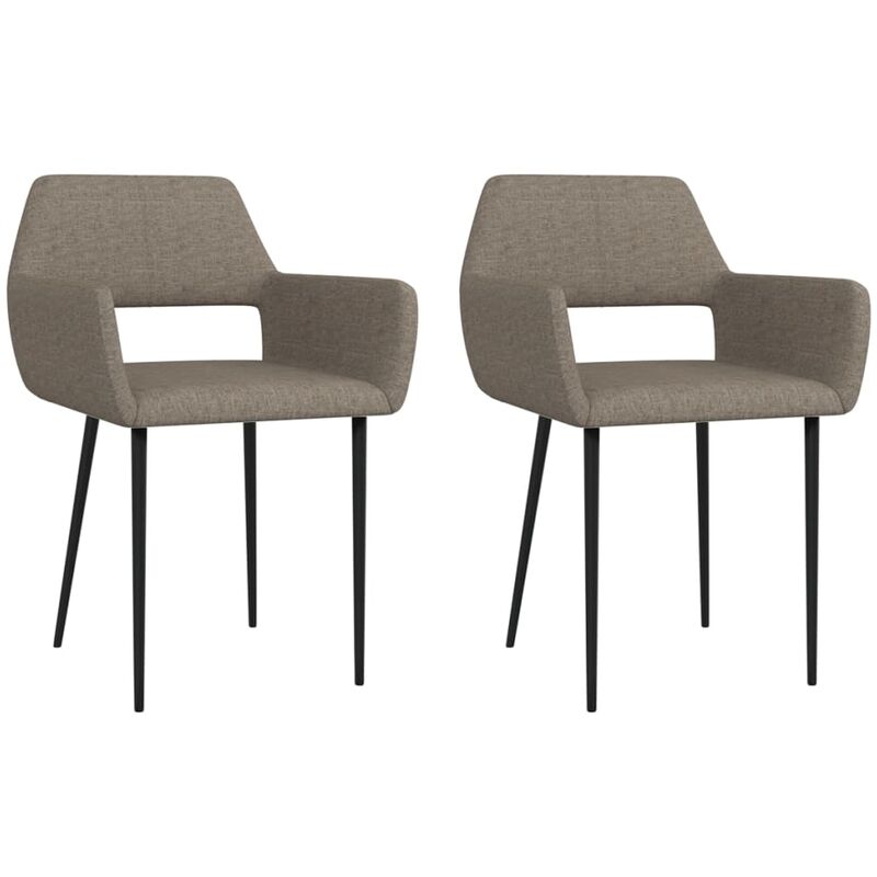 

vidaXL Sillas de Comedor de Tela 2 Unidades Gris Taupe - Gris Topo