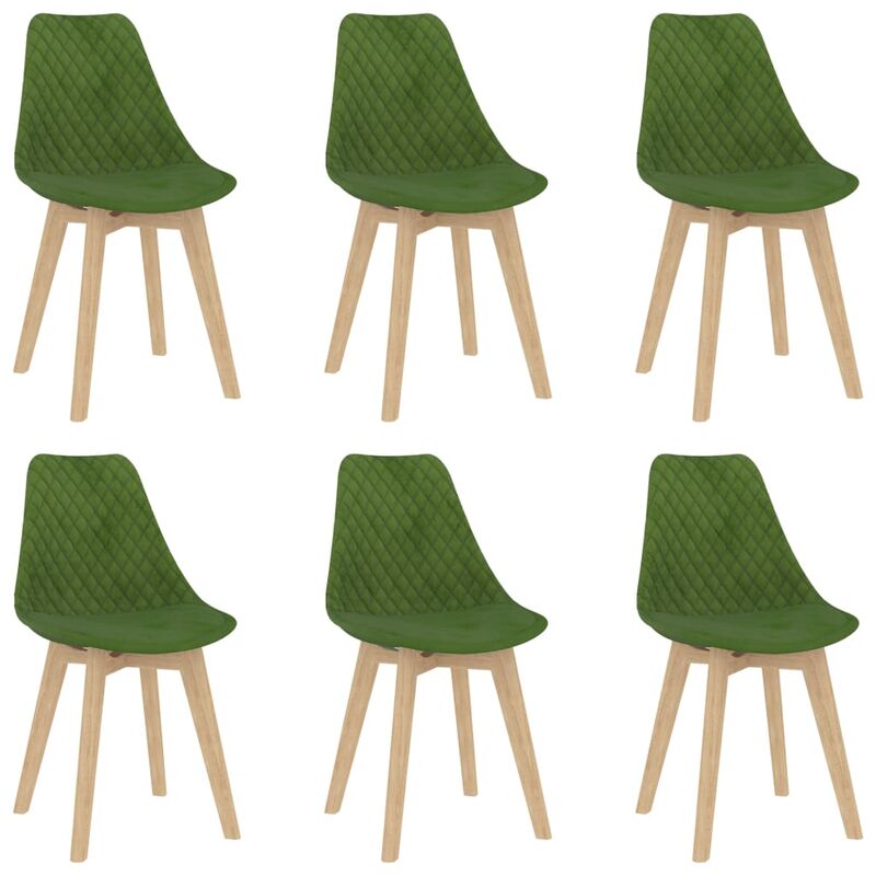 

Sillas de comedor 6 unidades de terciopelo verde claro
