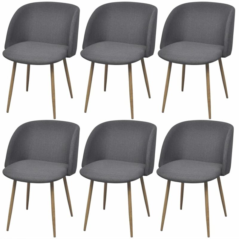 

Youthup - Sillas de comedor 6 unidades gris oscuro - Gris