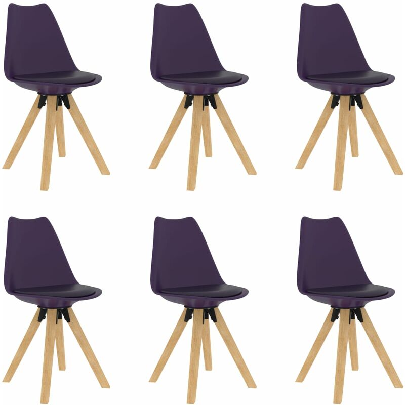 

Sillas de comedor 6 unidades lila