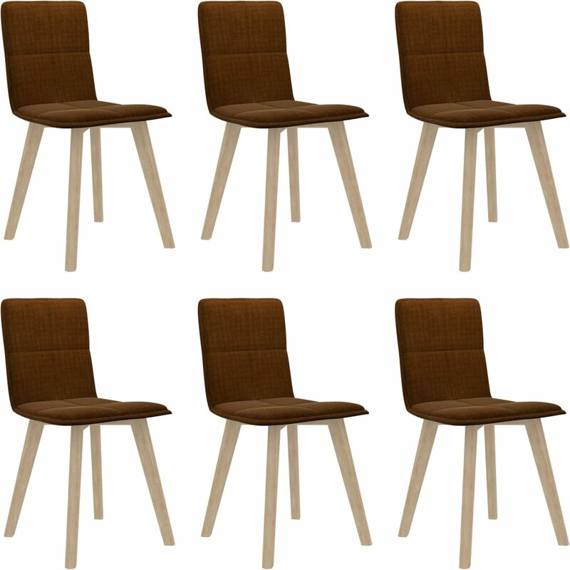 

Sillas de comedor 6 unidades marrón