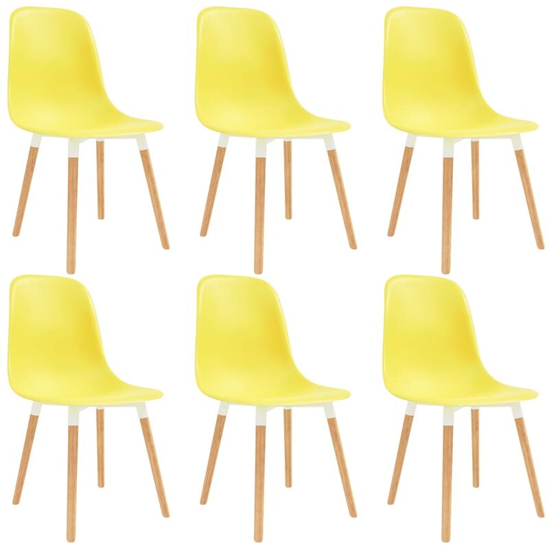 

Sillas de comedor 6 unidades plástico amarillo