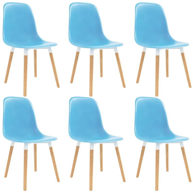 

Sillas de comedor 6 unidades plástico azul
