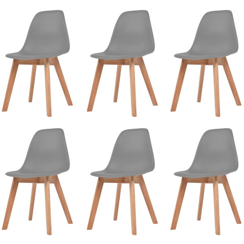 

Sillas de comedor 6 unidades plástico gris - Gris