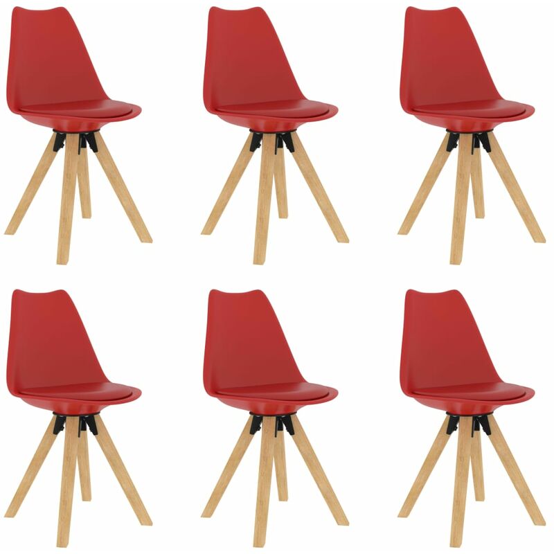 

Sillas de comedor 6 unidades rojas