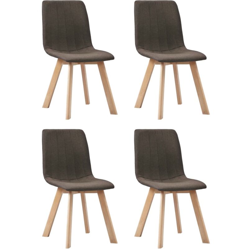 

Sillas de Comedor Tela 4 Unidades Marrón - Marrón - Vidaxl