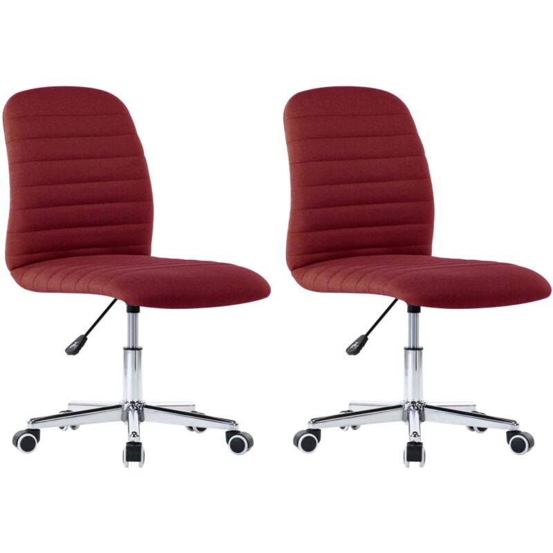 

vidaXL Sillas de Comedor 2 Unidades Tela Vino Tinto - Rojo