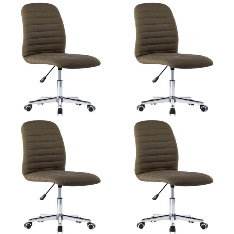 

vidaXL Sillas de Comedor 4 Unidades Tela Marrón - Marrón