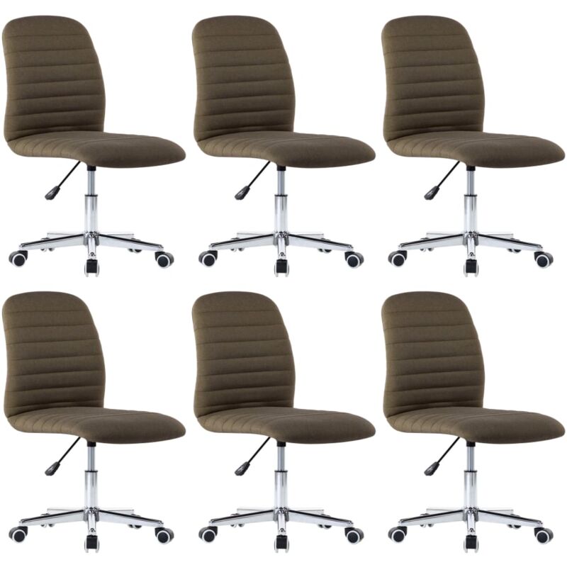 

Sillas de Comedor 6 Unidades Tela Marrón - Marrón - Vidaxl