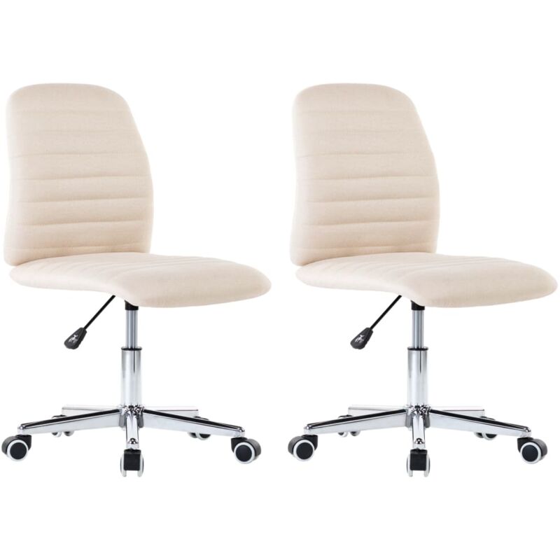 

vidaXL Sillas de Comedor 2 Unidades Tela Crema - Crema