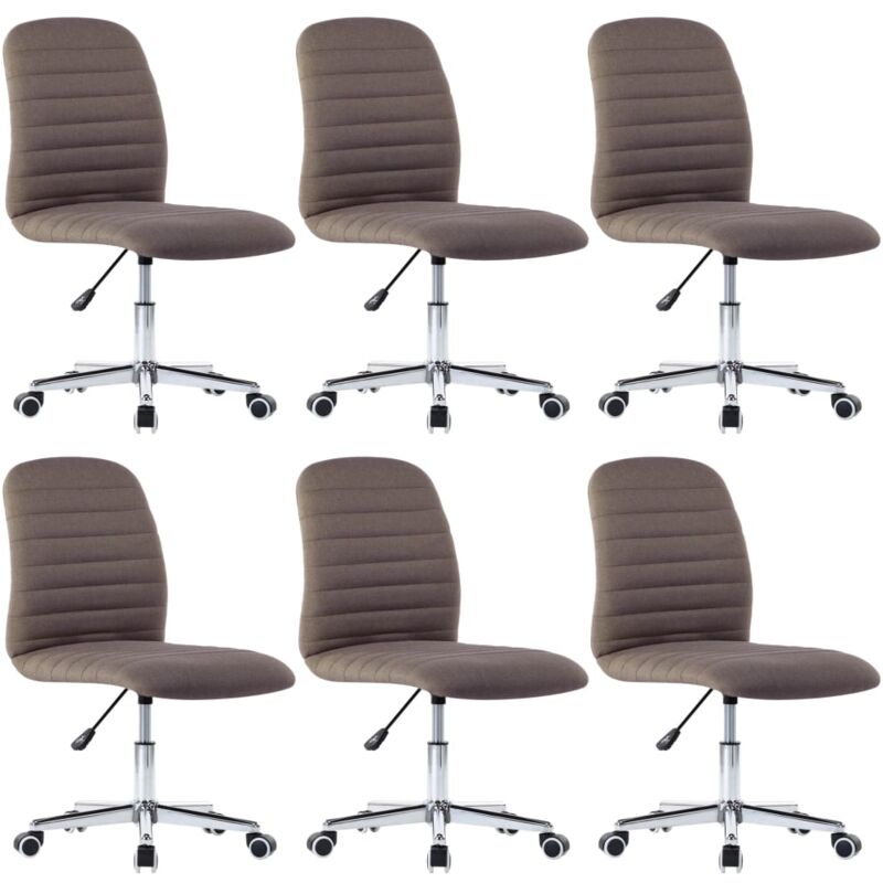 

vidaXL Sillas de Comedor 6 Unidades Tela Gris Topo - Gris Topo
