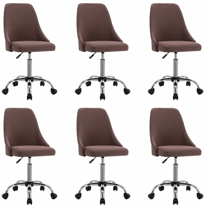 

Sillas de comedor 6 unidades tela gris topo