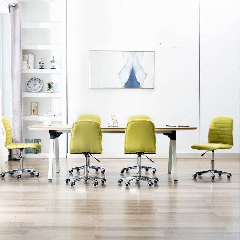 

Sillas de comedor 6 unidades tela verde