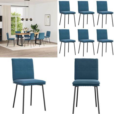 Sillas de comedor 6 unidades terciopelo azul - Sillas de comedor azul - Sillas de comedor terciopelo