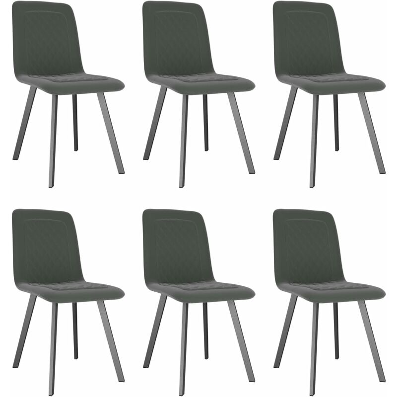 

Sillas de comedor 6 unidades terciopelo gris