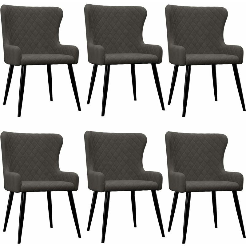 

Sillas de comedor 6 unidades terciopelo gris - Gris