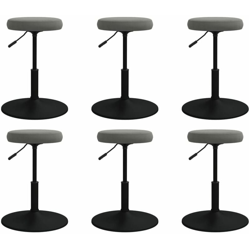 

Sillas de comedor 6 unidades terciopelo gris oscuro