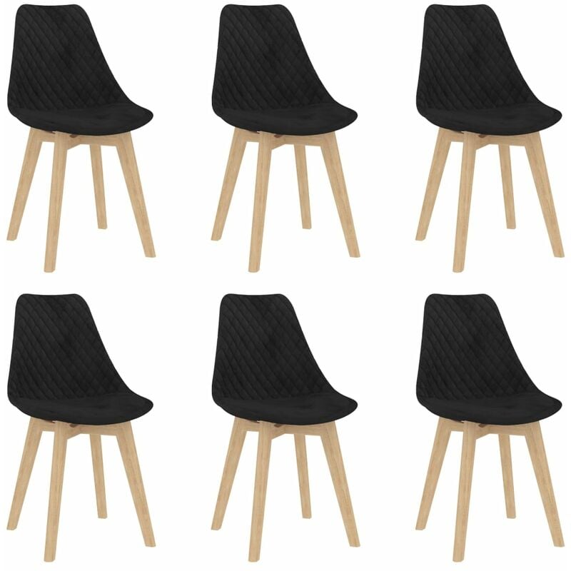 

Sillas de comedor 6 unidades terciopelo negro