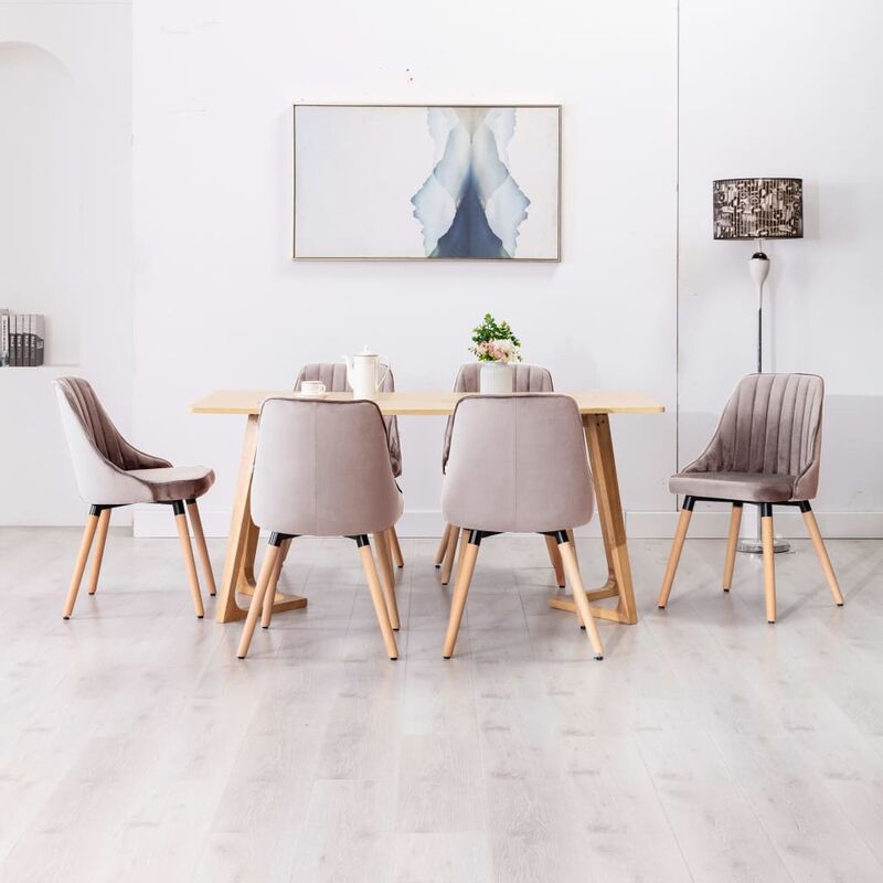 

Sillas de comedor 6 unidades terciopelo rosa