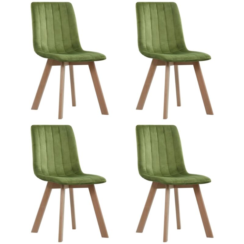 

vidaXL Sillas de Comedor Terciopelo 4 Unidades Verde - Verde