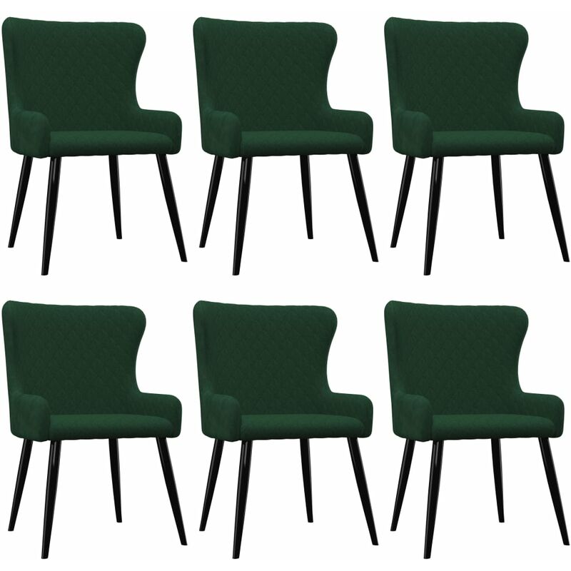 

Happyshopping - Sillas de comedor 6 unidades terciopelo verde
