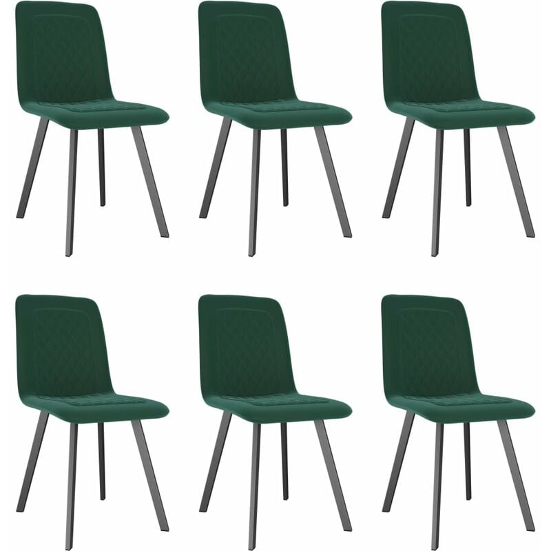 

Sillas de comedor 6 unidades terciopelo verde