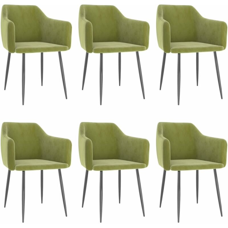 

Sillas de comedor 6 unidades terciopelo verde claro