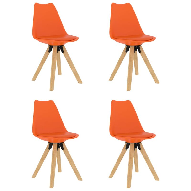 

vidaXL Sillas de Comedor 4 Unidades Naranja - Naranja