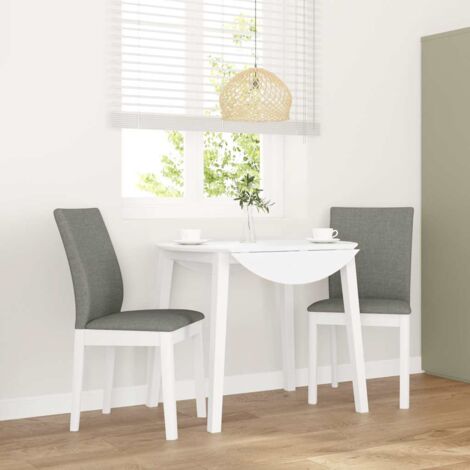 Sillas de comedor con cojines 2uds madera maciza blanco caucho vidaXL
