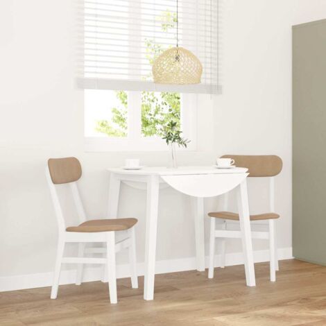 Sillas de comedor con cojines 2uds madera maciza  caucho
