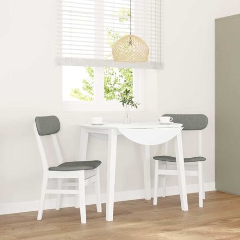 Sillas de comedor con cojines 2uds madera maciza  caucho
