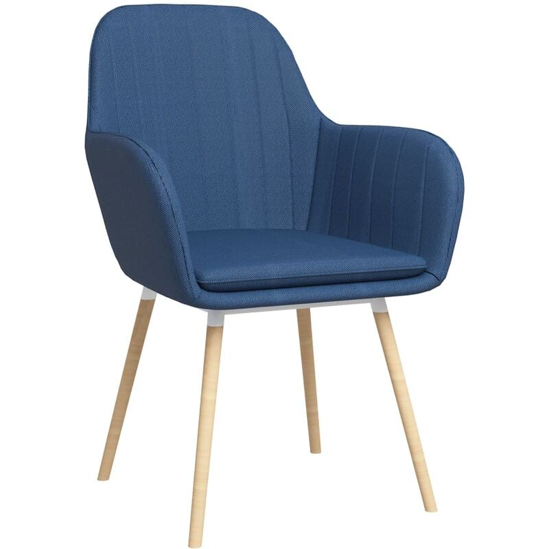 

Sillas de comedor con reposabrazos 2 unidades tela azul