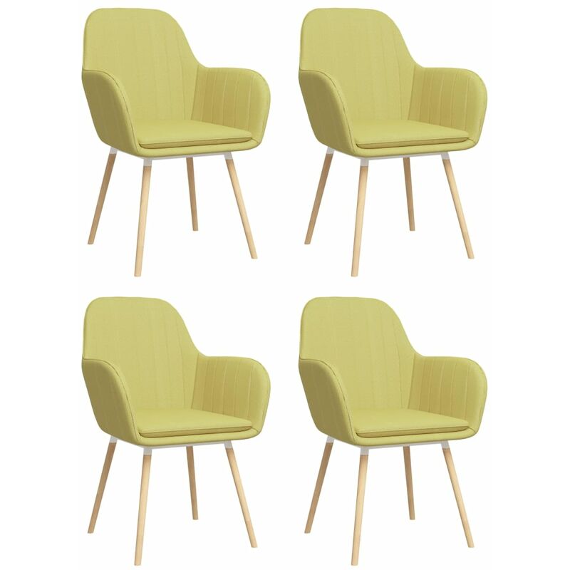 

Sillas de Comedor con Reposabrazos 4 Unidades Tela Verde - Verde - Vidaxl