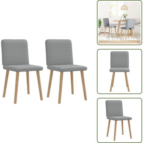 Sillas de comedor con respaldo - vidaXL Sillas de comedor giratorias 2 unidades tela gris claro - Sillas de comedor para comedor