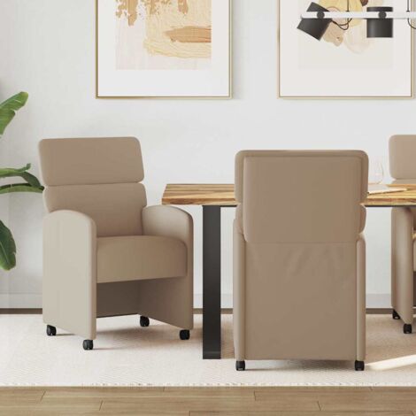 Sillas de Comedor con Ruedas 2 pcs Rojo 58 x 65 x 98 cm vidaXL
