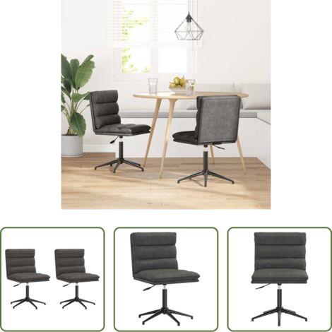 Sillas de comedor cuero sintético -  Sillas de comedor 2 unidades cuero sintético negro