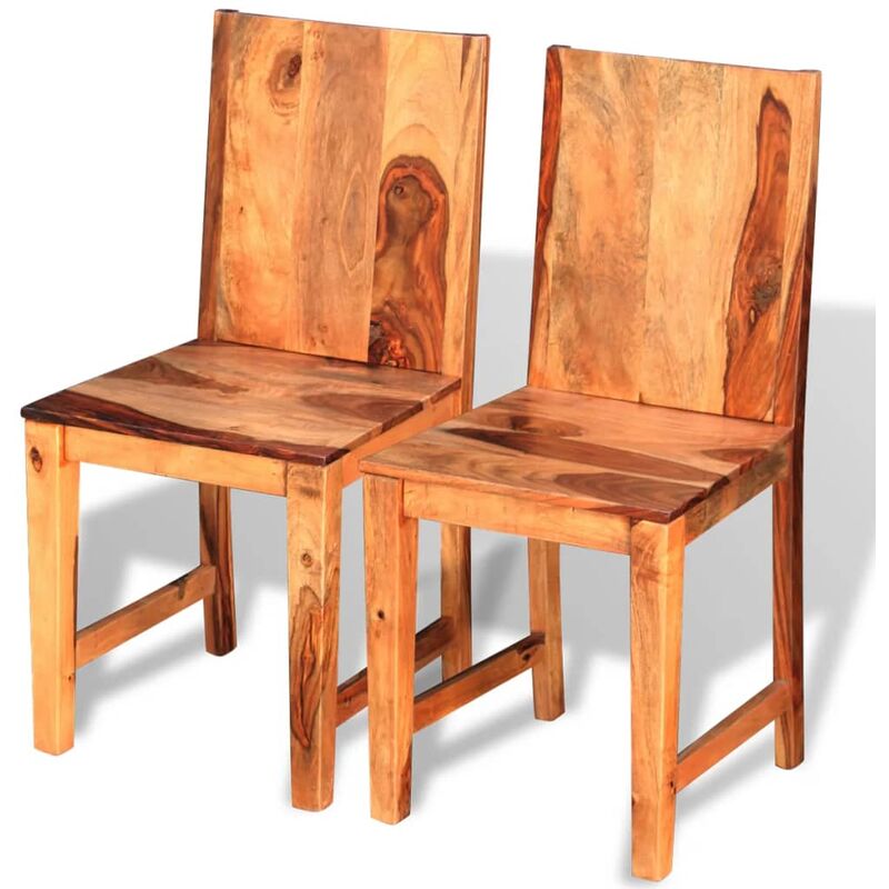

vidaXL Maciza de Sheesham Sillas de Comedor 2 Unidades - Marrón