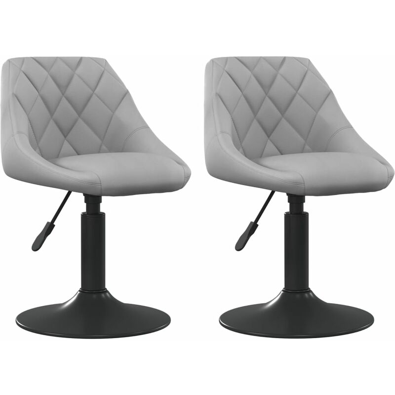 

Sillas de comedor giratorias 2 uds de terciopelo gris claro